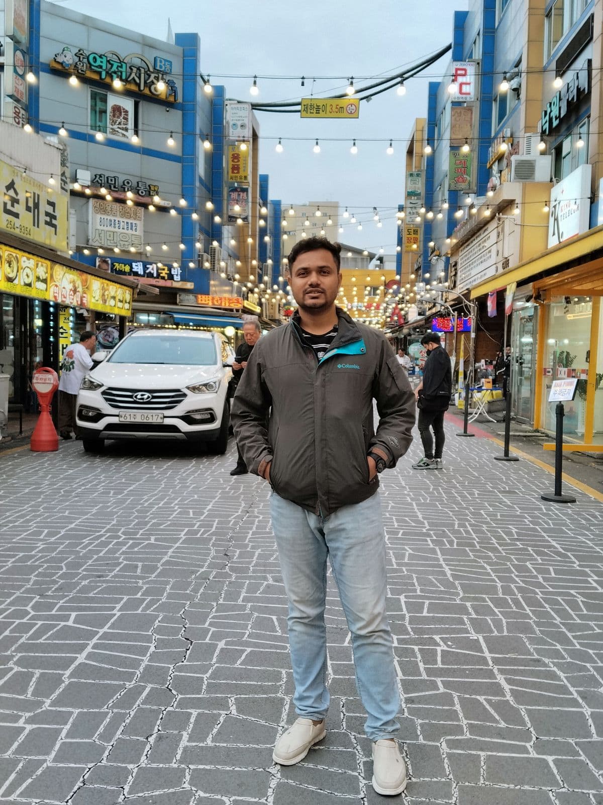 Evening market street near Suwon